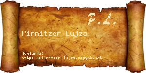 Pirnitzer Lujza névjegykártya